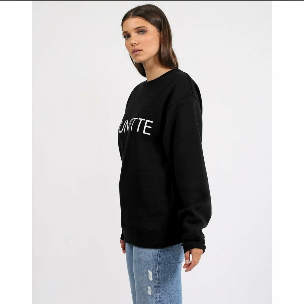 Brunette The Label Black Crew Neck Sweater Size XS/S Brand New with tags - Picture 4 of 11